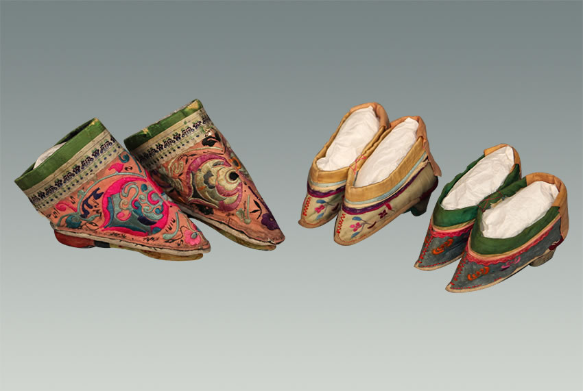 Bow shoes embroidered shoes
